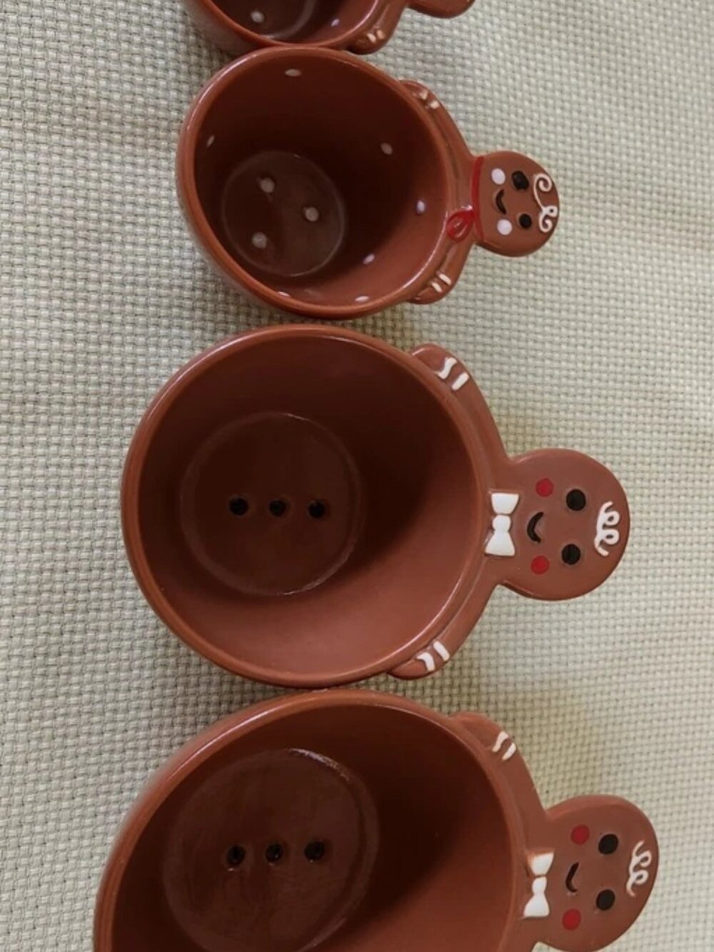 Target Gingerbread Man Ceramic Measuring Cups Set of 4 Christmas Holiday Baking - Picture 4 of 16